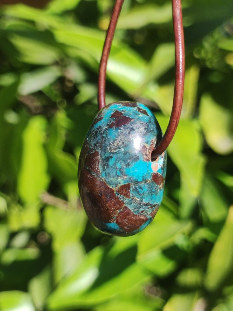 Chrysocoll Chrysokoll Chrysocolla Edelstein Kette Heilstein Er Sie Mann Frau Glück HIPPIE GOA Boho Tibet Ethno Natur Rarität Geschenk Selten - Art of Nature Berlin