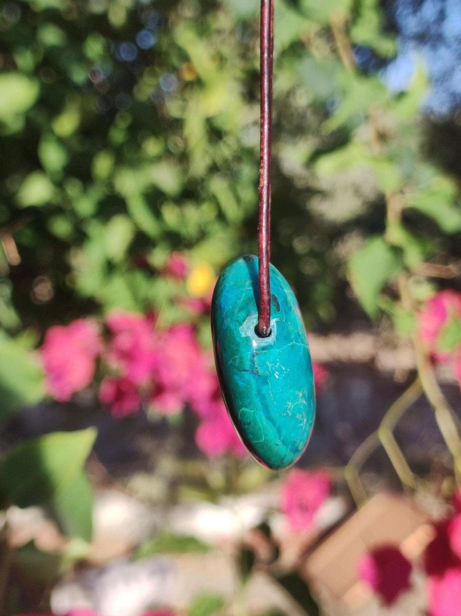 Chrysocoll Chrysokoll Chrysocolla Edelstein Kette Heilstein Er Sie Mann Frau Glück HIPPIE GOA Boho Tibet Ethno Natur Rarität Geschenk Selten - Art of Nature Berlin