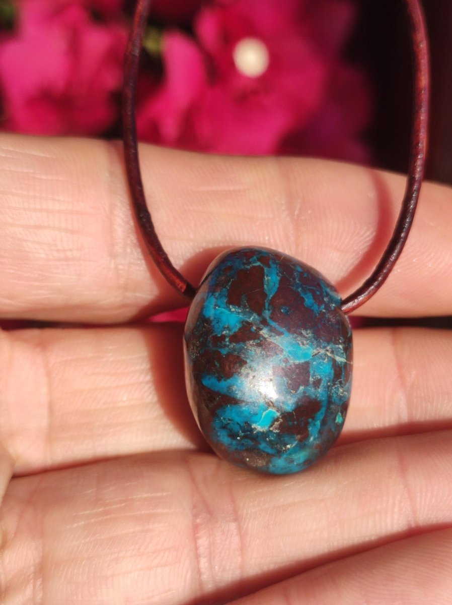 Chrysocoll Chrysokoll Chrysocolla Edelstein Kette Heilstein Er Sie Mann Frau Glück HIPPIE GOA Boho Tibet Ethno Natur Rarität Geschenk Selten - Art of Nature Berlin