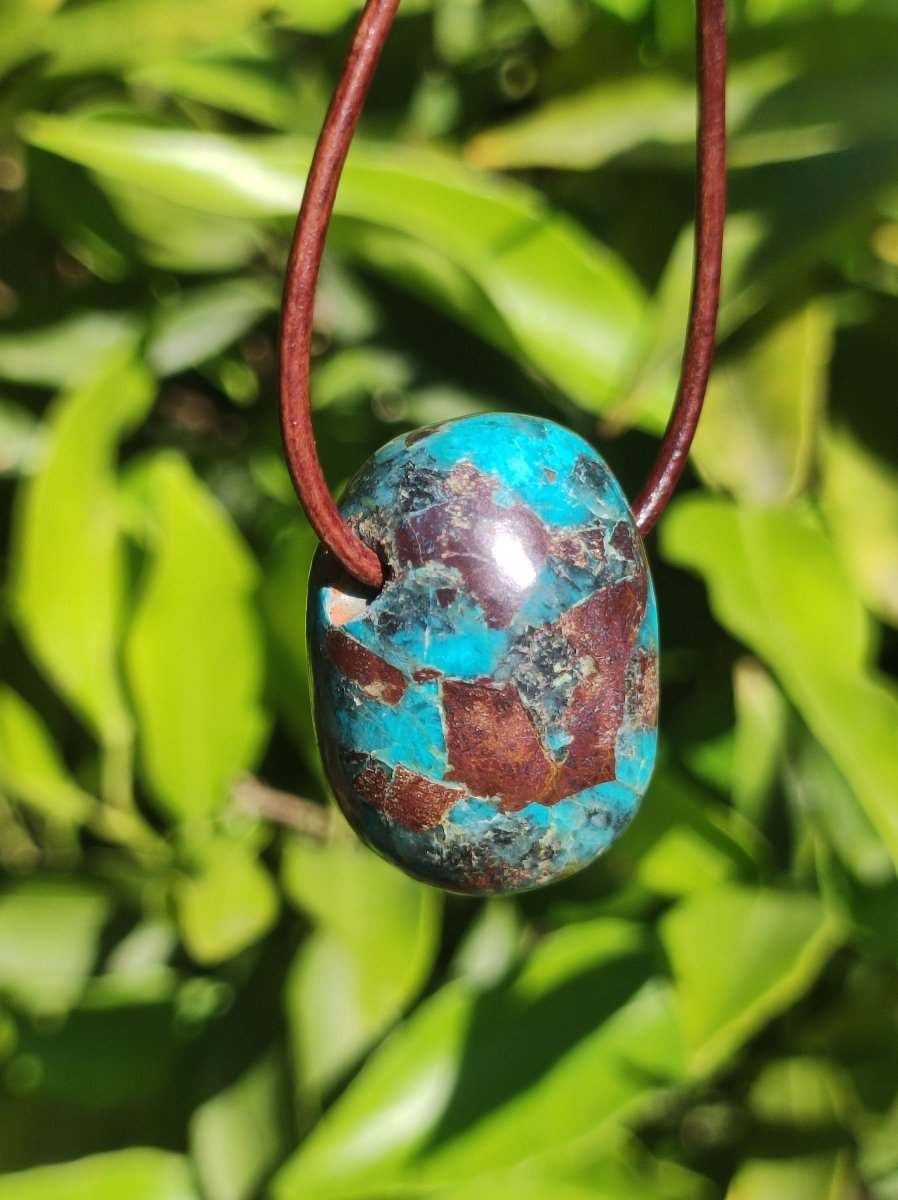 Chrysocoll Chrysokoll Chrysocolla Edelstein Kette Heilstein Er Sie Mann Frau Glück HIPPIE GOA Boho Tibet Ethno Natur Rarität Geschenk Selten - Art of Nature Berlin