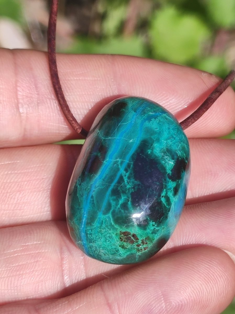 Chrysocoll Chrysokoll Chrysocolla Edelstein Kette Heilstein Er Sie Mann Frau Glück HIPPIE GOA Boho Tibet Ethno Natur Rarität Geschenk Selten - Art of Nature Berlin