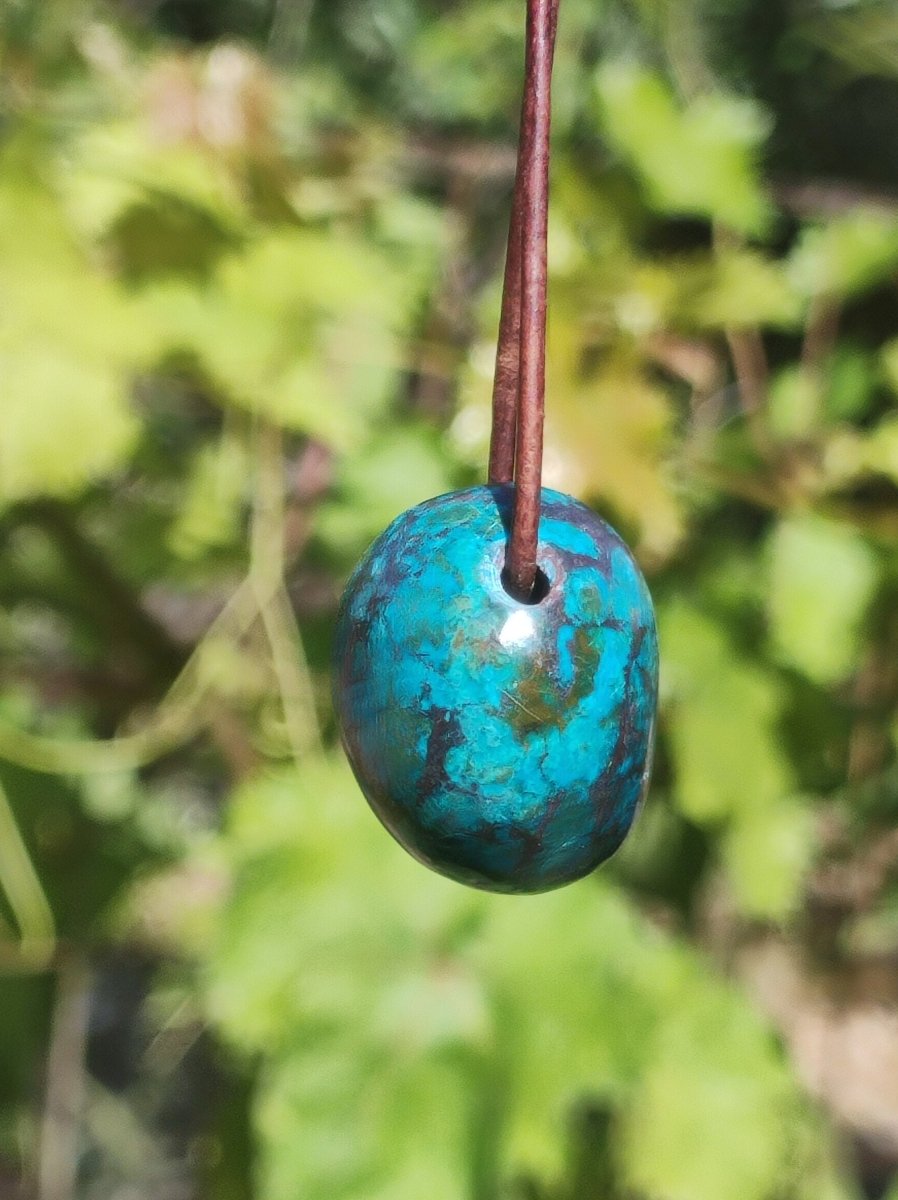 Chrysocoll Chrysokoll Chrysocolla Edelstein Kette Heilstein Er Sie Mann Frau Glück HIPPIE GOA Boho Tibet Ethno Natur Rarität Geschenk Selten - Art of Nature Berlin