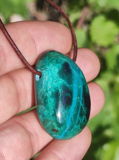 Chrysocoll Chrysokoll Chrysocolla Edelstein Kette Heilstein Er Sie Mann Frau Glück HIPPIE GOA Boho Tibet Ethno Natur Rarität Geschenk Selten - Art of Nature Berlin