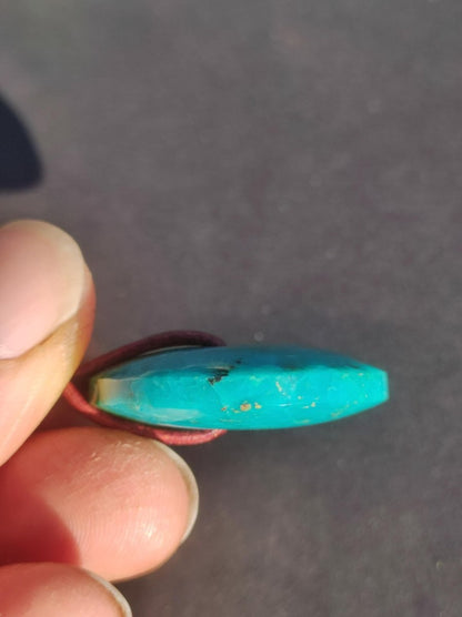 Chrysocoll Chrysokolla Donut 30mm Edelstein Kette Heilstein Schutzsymbol Mann Frau Glück HIPPIE GOA Boho Tibet Ethno Natur Rarität Geschenk - Art of Nature Berlin