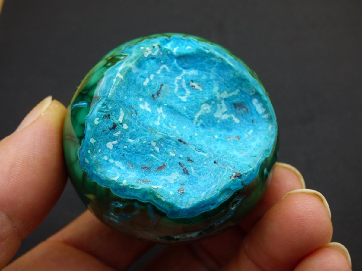 Chrysocoll Malachit botryoidal Kugel Dekostück AAA Edelstein Natur Heilstein Unikat blau grün Mineral Traum Sammlerstück Geschenk Er Sie - Art of Nature Berlin