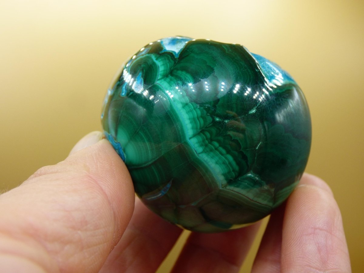 Chrysocoll Malachit botryoidal Kugel Dekostück AAA Edelstein Natur Heilstein Unikat blau grün Mineral Traum Sammlerstück Geschenk Er Sie - Art of Nature Berlin