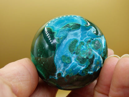 Chrysocoll Malachit botryoidal Kugel Dekostück AAA Edelstein Natur Heilstein Unikat blau grün Mineral Traum Sammlerstück Geschenk Er Sie - Art of Nature Berlin