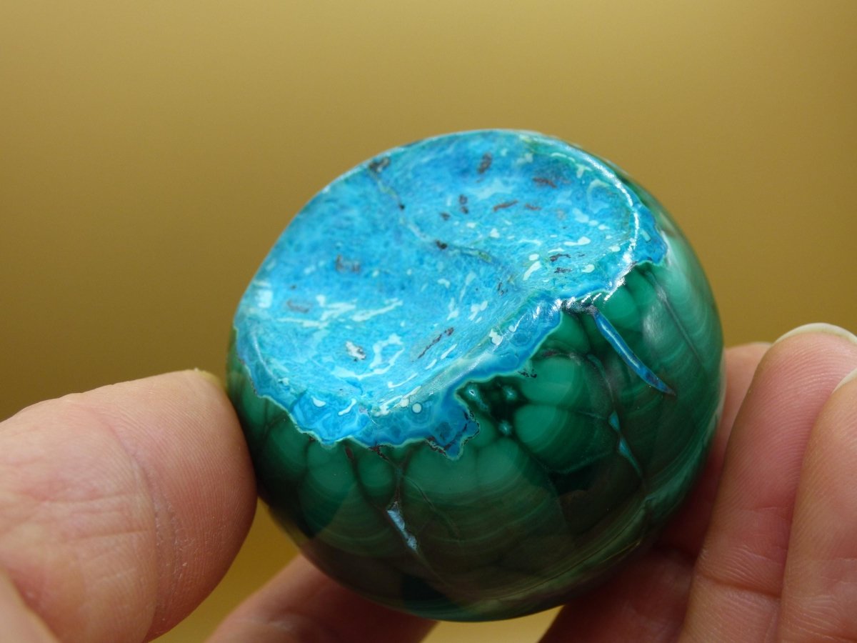 Chrysocoll Malachit botryoidal Kugel Dekostück AAA Edelstein Natur Heilstein Unikat blau grün Mineral Traum Sammlerstück Geschenk Er Sie - Art of Nature Berlin