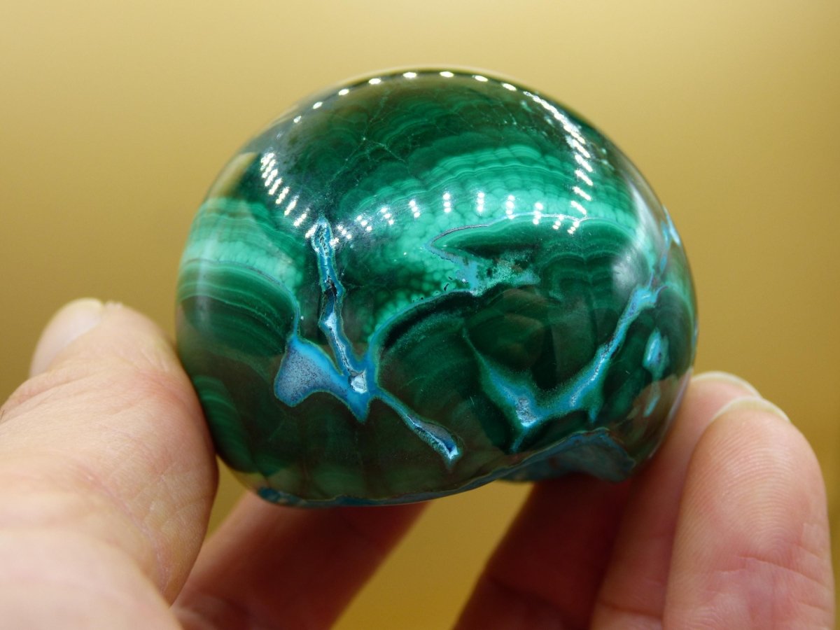 Chrysocoll Malachit botryoidal Kugel Dekostück AAA Edelstein Natur Heilstein Unikat blau grün Mineral Traum Sammlerstück Geschenk Er Sie - Art of Nature Berlin