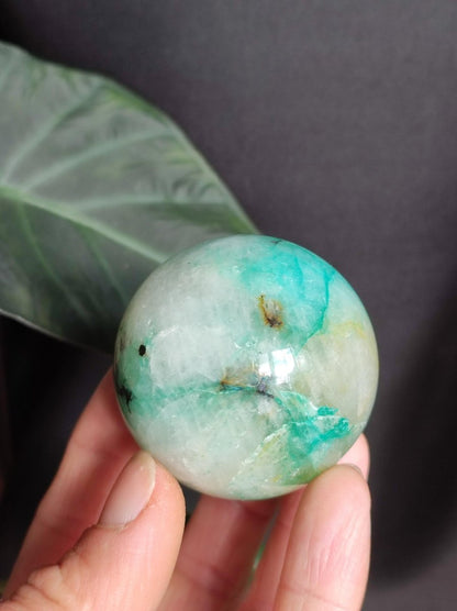 Chrysocoll Quantum Quattro AAA Sphere ~ Magische Edelstein Kugel Massage & Deko Crystal Meditation Heilstein Rarität Sammler Chrysokolla - Art of Nature Berlin