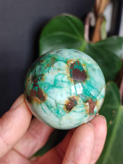 Chrysocoll Quantum Quattro AAA Sphere ~ Magische Edelstein Kugel Massage & Deko Crystal Meditation Heilstein Rarität Sammler Chrysokolla - Art of Nature Berlin