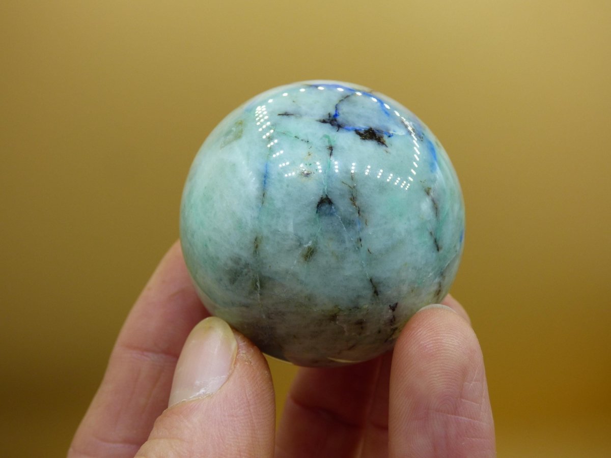 Chrysocoll Quantum Quattro AAA Sphere ~ Magische Edelstein Kugel Massage & Deko Crystal Meditation Heilstein Rarität Sammler Chrysokolla - Art of Nature Berlin