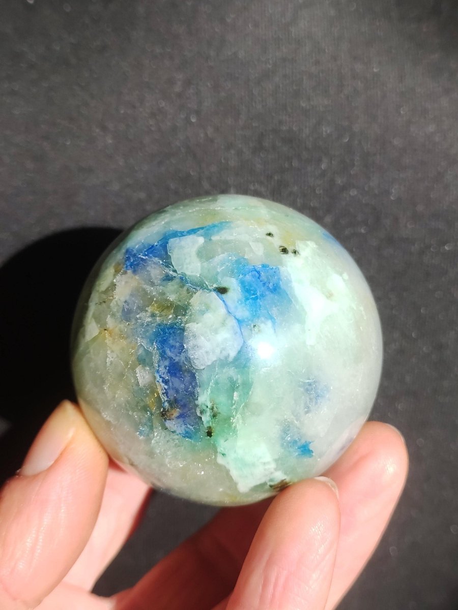 Chrysocoll Quantum Quattro AAA Sphere ~ Magische Edelstein Kugel Massage & Deko Crystal Meditation Heilstein Rarität Sammler Chrysokolla - Art of Nature Berlin