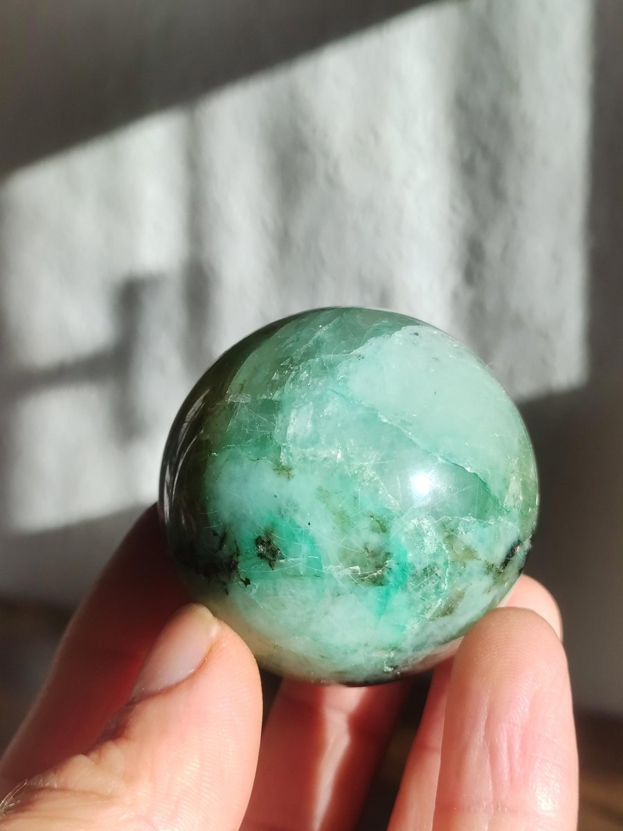 Chrysocoll Quantum Quattro AAA Sphere ~ Magische Edelstein Kugel Massage & Deko Crystal Meditation Heilstein Rarität Sammler Chrysokolla - Art of Nature Berlin