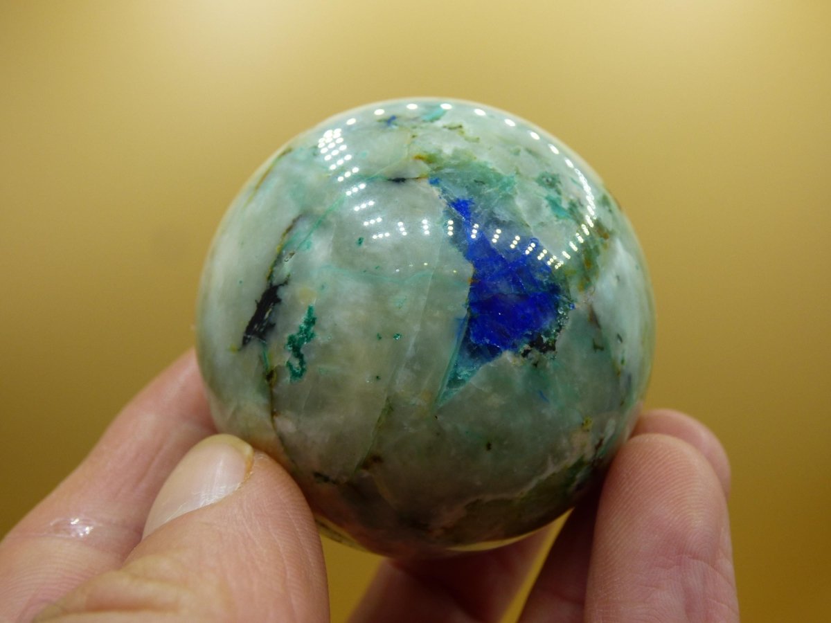 Chrysocoll Quantum Quattro AAA Sphere ~ Magische Edelstein Kugel Massage & Deko Crystal Meditation Heilstein Rarität Sammler Chrysokolla - Art of Nature Berlin