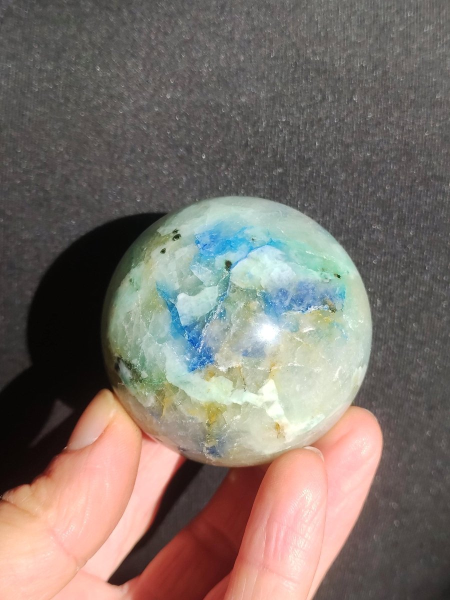 Chrysocoll Quantum Quattro AAA Sphere ~ Magische Edelstein Kugel Massage & Deko Crystal Meditation Heilstein Rarität Sammler Chrysokolla - Art of Nature Berlin