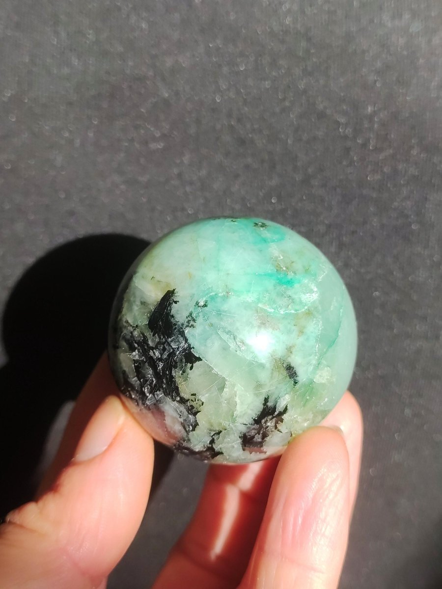 Chrysocoll Quantum Quattro AAA Sphere ~ Magische Edelstein Kugel Massage & Deko Crystal Meditation Heilstein Rarität Sammler Chrysokolla - Art of Nature Berlin