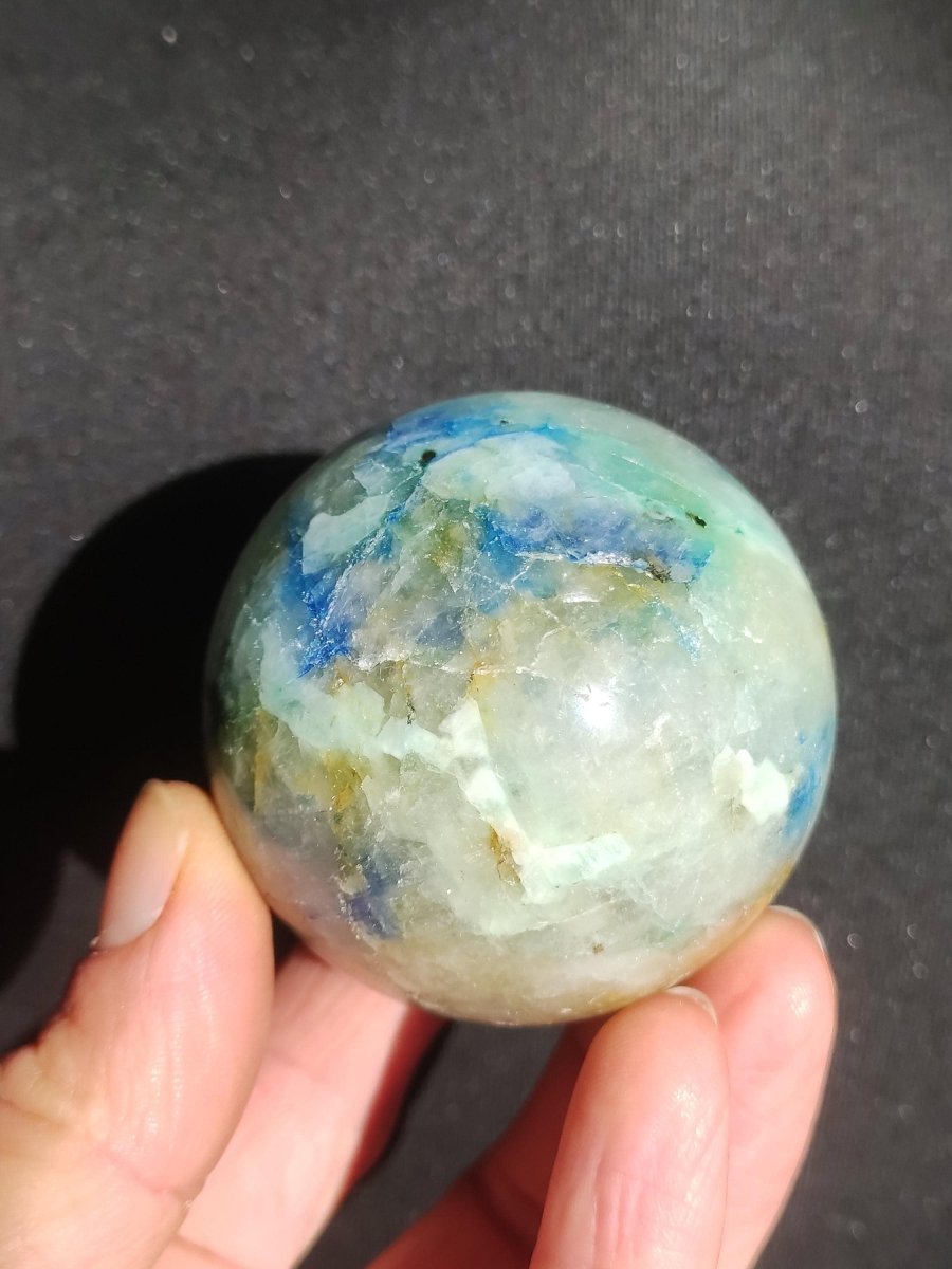 Chrysocoll Quantum Quattro AAA Sphere ~ Magische Edelstein Kugel Massage & Deko Crystal Meditation Heilstein Rarität Sammler Chrysokolla - Art of Nature Berlin