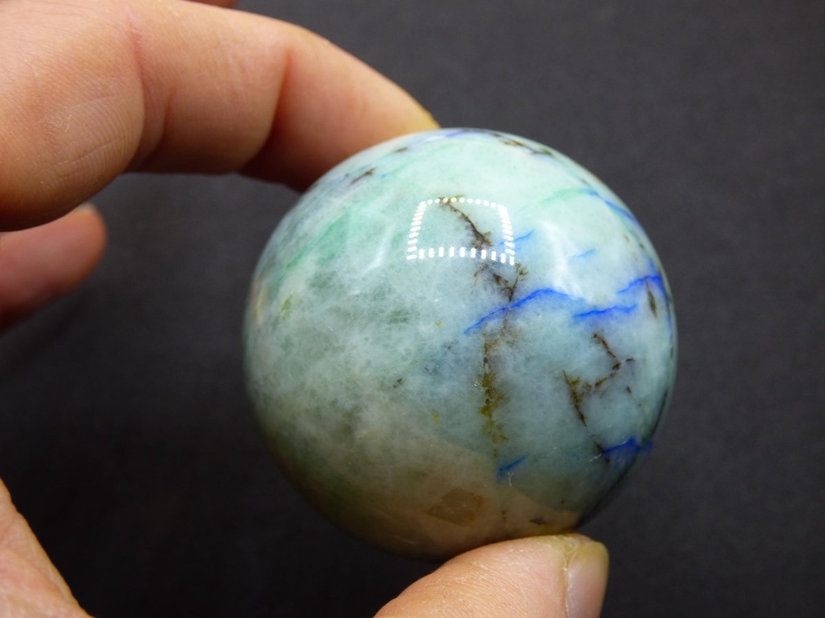 Chrysocoll Quantum Quattro AAA Sphere ~ Magische Edelstein Kugel Massage & Deko Crystal Meditation Heilstein Rarität Sammler Chrysokolla - Art of Nature Berlin