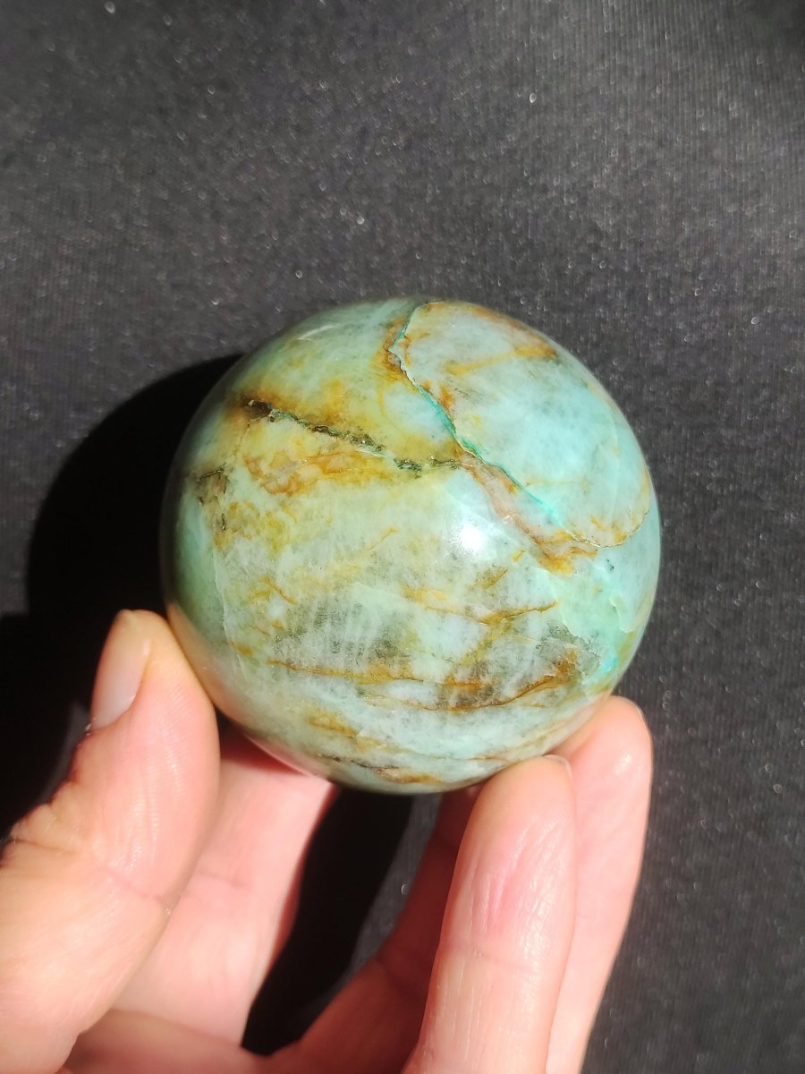 Chrysocoll Quantum Quattro AAA Sphere ~ Magische Edelstein Kugel Massage & Deko Crystal Meditation Heilstein Rarität Sammler Chrysokolla - Art of Nature Berlin