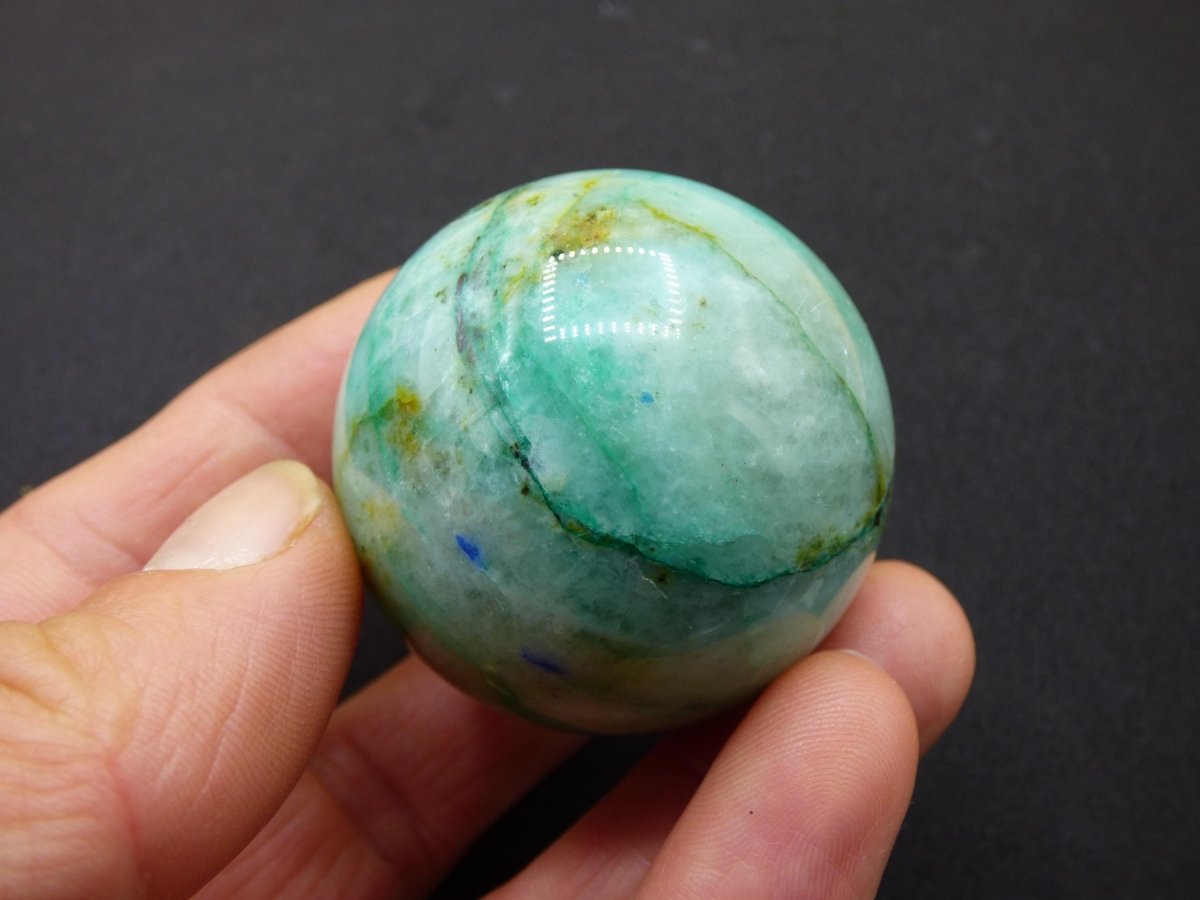 Chrysocoll Quantum Quattro AAA Sphere ~ Magische Edelstein Kugel Massage & Deko Crystal Meditation Heilstein Rarität Sammler Chrysokolla - Art of Nature Berlin