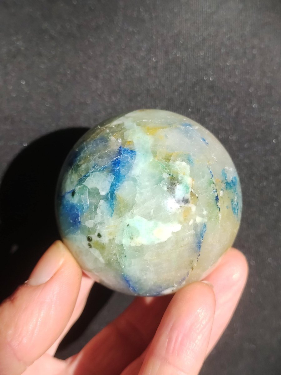 Chrysocoll Quantum Quattro AAA Sphere ~ Magische Edelstein Kugel Massage & Deko Crystal Meditation Heilstein Rarität Sammler Chrysokolla - Art of Nature Berlin