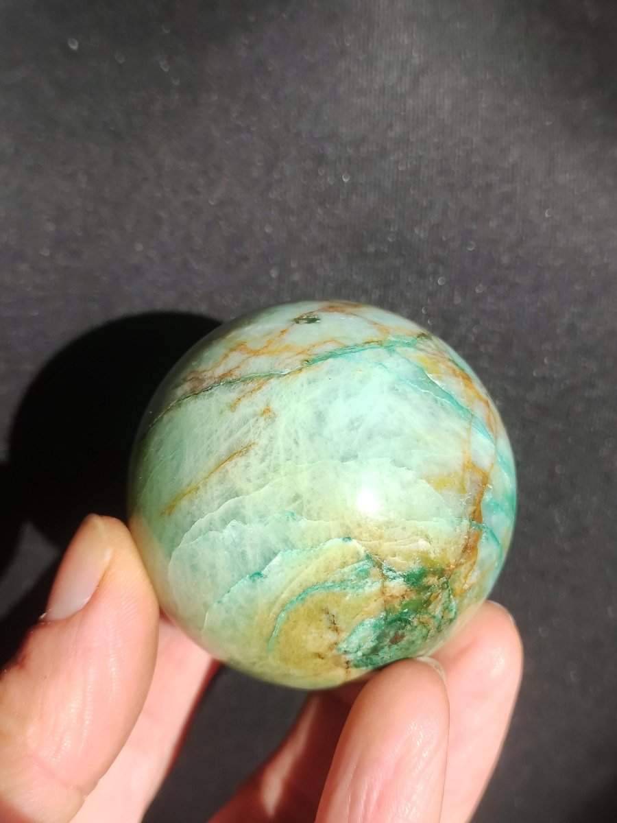 Chrysocoll Quantum Quattro AAA Sphere ~ Magische Edelstein Kugel Massage & Deko Crystal Meditation Heilstein Rarität Sammler Chrysokolla - Art of Nature Berlin