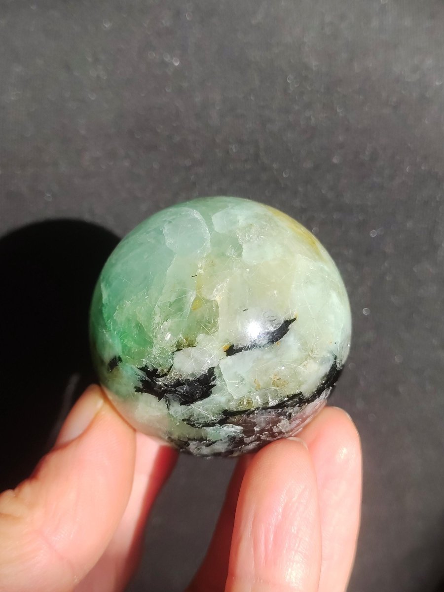 Chrysocoll Quantum Quattro AAA Sphere ~ Magische Edelstein Kugel Massage & Deko Crystal Meditation Heilstein Rarität Sammler Chrysokolla - Art of Nature Berlin