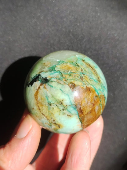 Chrysocoll Quantum Quattro AAA Sphere ~ Magische Edelstein Kugel Massage & Deko Crystal Meditation Heilstein Rarität Sammler Chrysokolla - Art of Nature Berlin