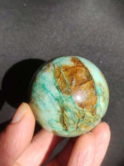 Chrysocoll Quantum Quattro AAA Sphere ~ Magische Edelstein Kugel Massage & Deko Crystal Meditation Heilstein Rarität Sammler Chrysokolla - Art of Nature Berlin