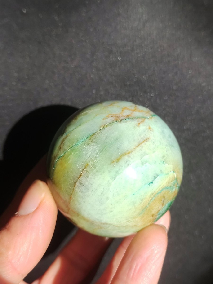 Chrysocoll Quantum Quattro AAA Sphere ~ Magische Edelstein Kugel Massage & Deko Crystal Meditation Heilstein Rarität Sammler Chrysokolla - Art of Nature Berlin