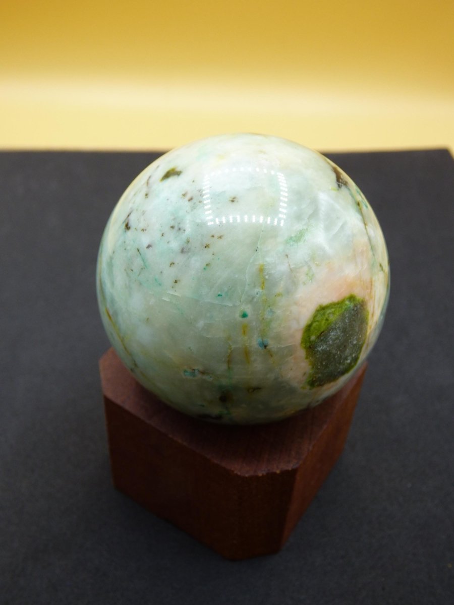 Chrysocoll Quantum Quattro AAA Sphere ~ Magische Edelstein Kugel Massage & Deko Crystal Meditation Heilstein Rarität Sammler Chrysokolla - Art of Nature Berlin