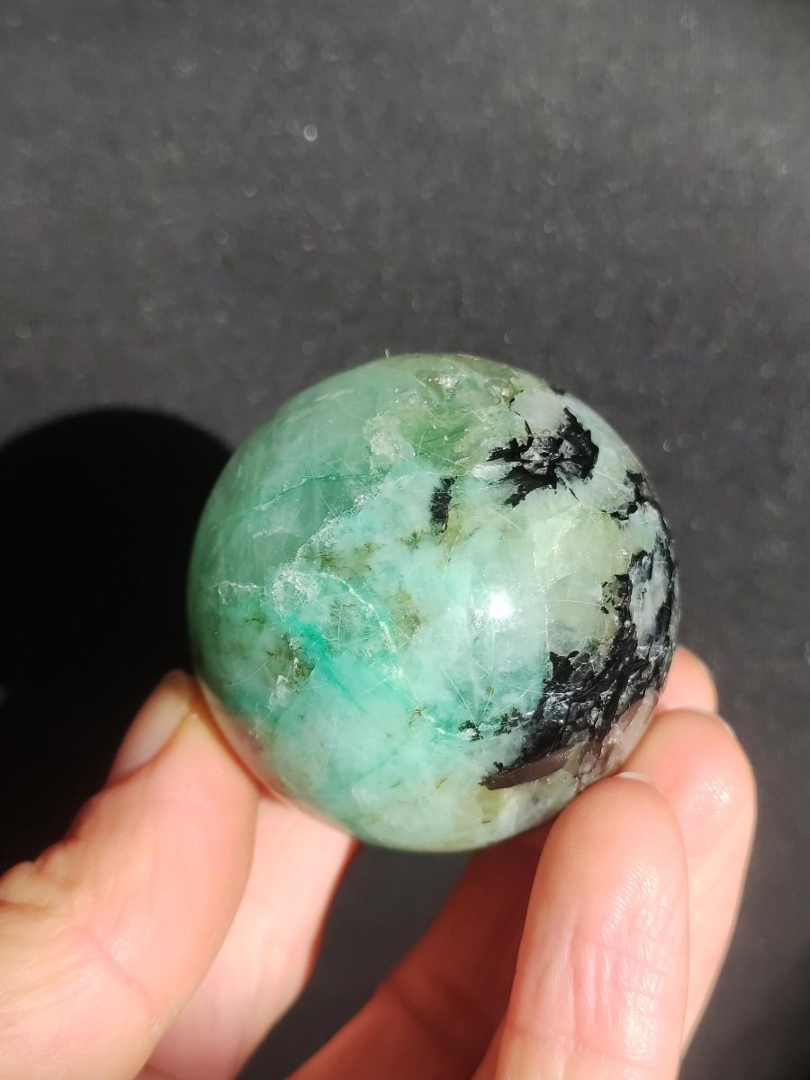 Chrysocoll Quantum Quattro AAA Sphere ~ Magische Edelstein Kugel Massage & Deko Crystal Meditation Heilstein Rarität Sammler Chrysokolla - Art of Nature Berlin