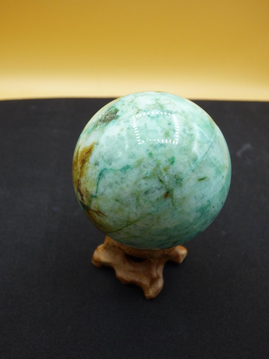 Chrysocoll Quantum Quattro AAA Sphere ~ Magische Edelstein Kugel Massage & Deko Crystal Meditation Heilstein Rarität Sammler Chrysokolla - Art of Nature Berlin