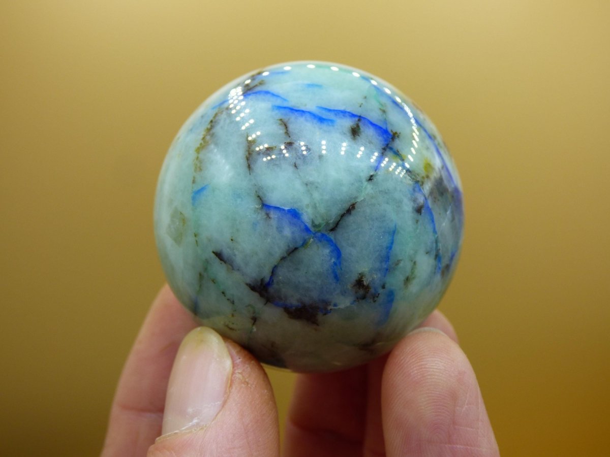Chrysocoll Quantum Quattro AAA Sphere ~ Magische Edelstein Kugel Massage & Deko Crystal Meditation Heilstein Rarität Sammler Chrysokolla - Art of Nature Berlin