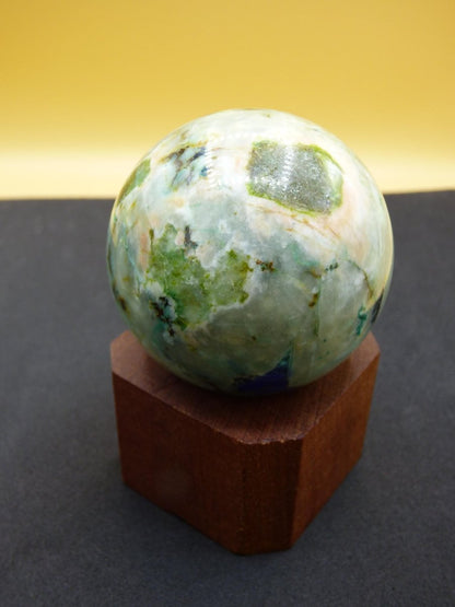 Chrysocoll Quantum Quattro AAA Sphere ~ Magische Edelstein Kugel Massage & Deko Crystal Meditation Heilstein Rarität Sammler Chrysokolla - Art of Nature Berlin