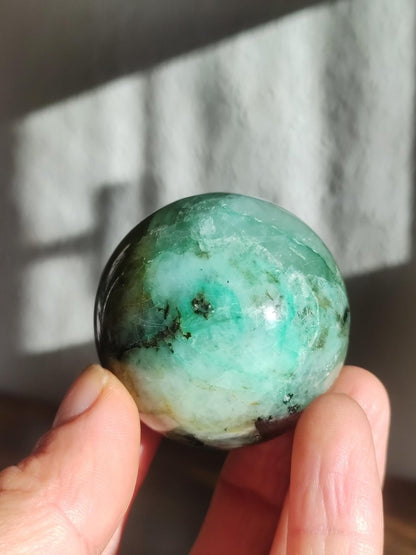 Chrysocoll Quantum Quattro AAA Sphere ~ Magische Edelstein Kugel Massage & Deko Crystal Meditation Heilstein Rarität Sammler Chrysokolla - Art of Nature Berlin