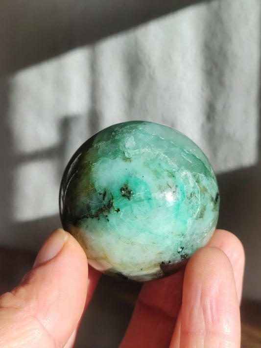 Chrysocoll Quantum Quattro AAA Sphere ~ Magische Edelstein Kugel Massage & Deko Crystal Meditation Heilstein Rarität Sammler Chrysokolla - Art of Nature Berlin