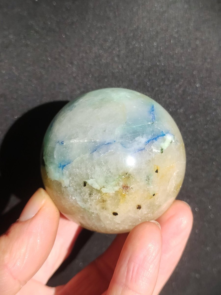 Chrysocoll Quantum Quattro AAA Sphere ~ Magische Edelstein Kugel Massage & Deko Crystal Meditation Heilstein Rarität Sammler Chrysokolla - Art of Nature Berlin