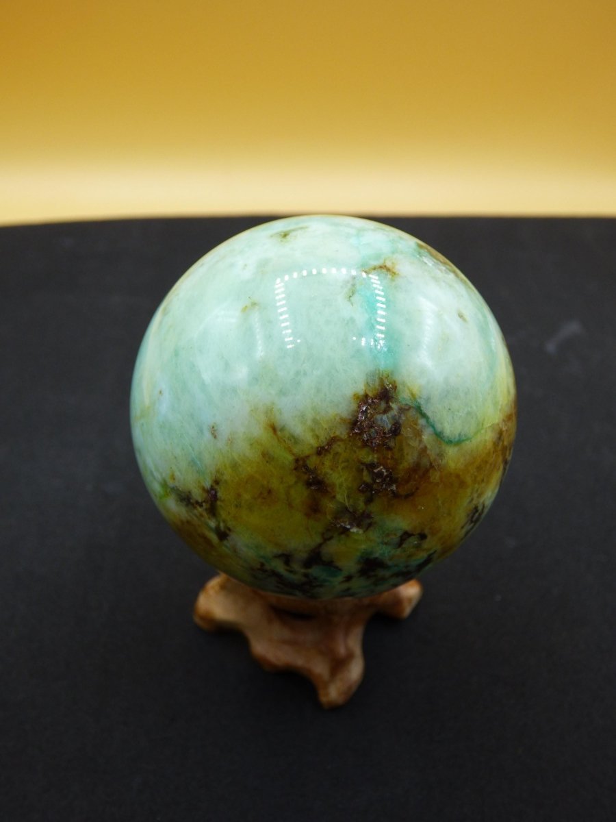 Chrysocoll Quantum Quattro AAA Sphere ~ Magische Edelstein Kugel Massage & Deko Crystal Meditation Heilstein Rarität Sammler Chrysokolla - Art of Nature Berlin