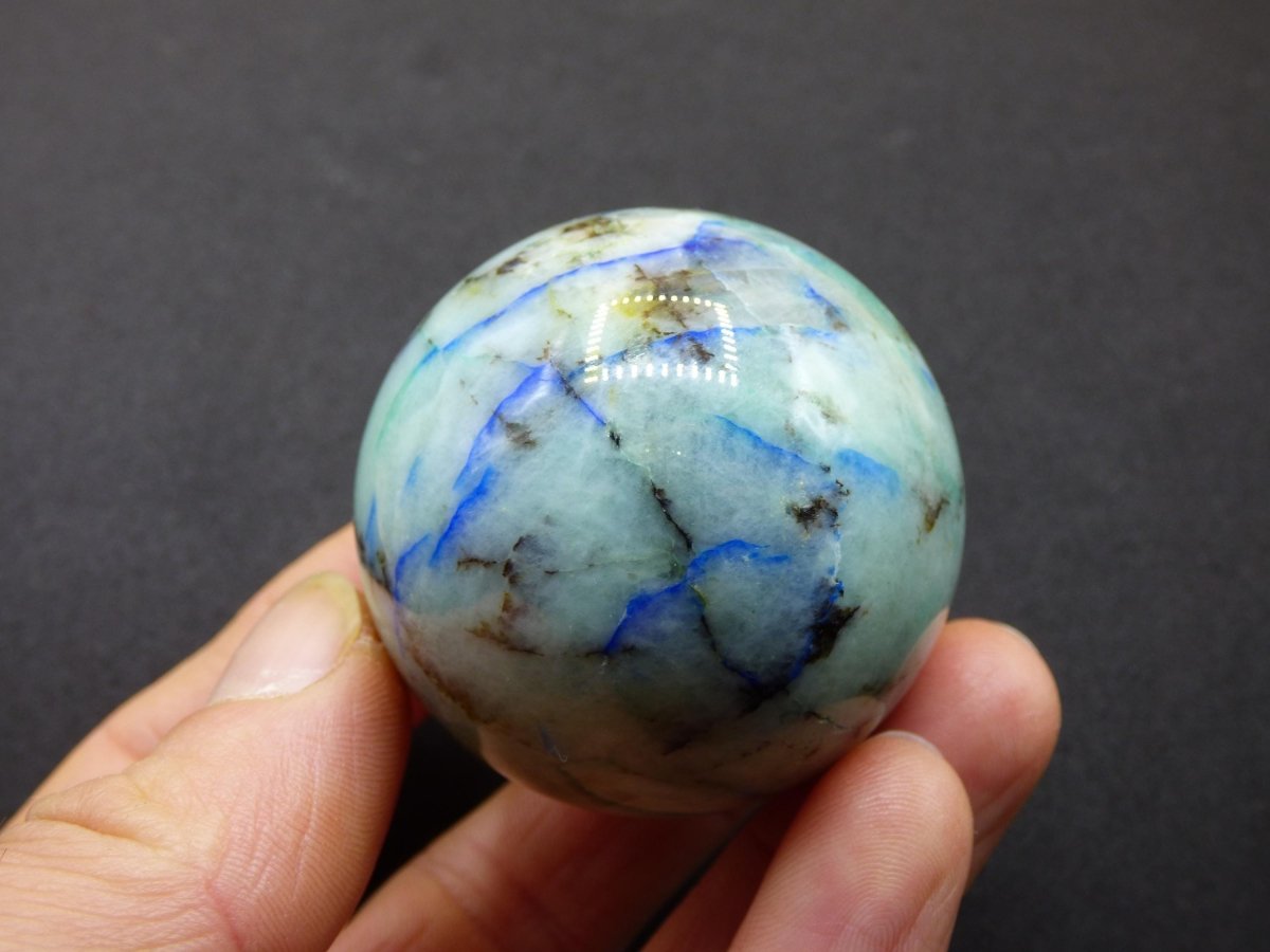 Chrysocoll Quantum Quattro AAA Sphere ~ Magische Edelstein Kugel Massage & Deko Crystal Meditation Heilstein Rarität Sammler Chrysokolla - Art of Nature Berlin