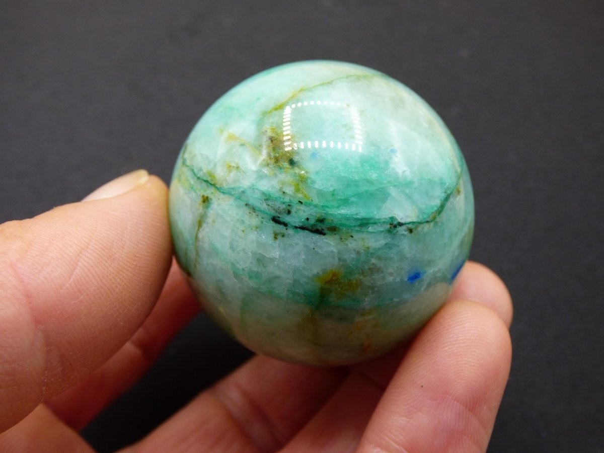 Chrysocoll Quantum Quattro AAA Sphere ~ Magische Edelstein Kugel Massage & Deko Crystal Meditation Heilstein Rarität Sammler Chrysokolla - Art of Nature Berlin