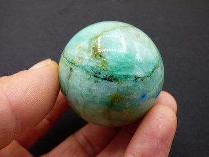 Chrysocoll Quantum Quattro AAA Sphere ~ Magische Edelstein Kugel Massage & Deko Crystal Meditation Heilstein Rarität Sammler Chrysokolla - Art of Nature Berlin