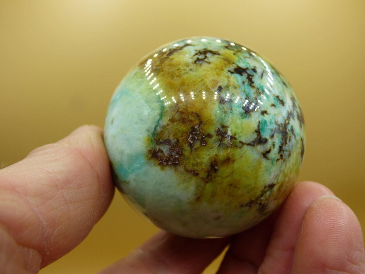 Chrysocoll Quantum Quattro AAA Sphere ~ Magische Edelstein Kugel Massage & Deko Crystal Meditation Heilstein Rarität Sammler Chrysokolla - Art of Nature Berlin