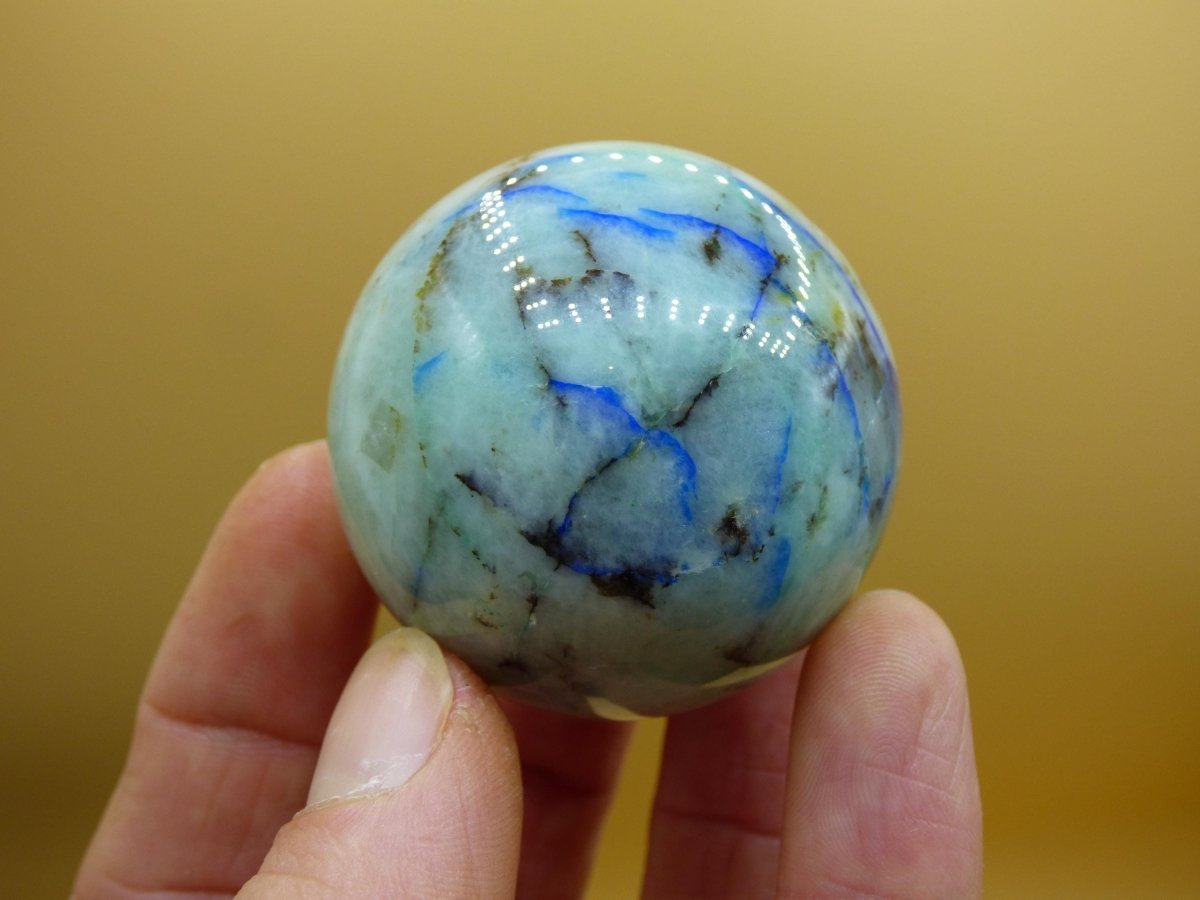 Chrysocoll Quantum Quattro AAA Sphere ~ Magische Edelstein Kugel Massage & Deko Crystal Meditation Heilstein Rarität Sammler Chrysokolla - Art of Nature Berlin