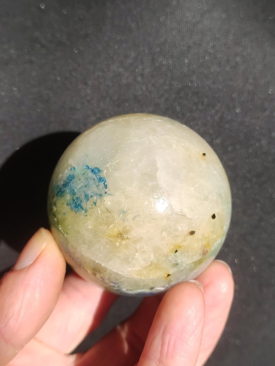 Chrysocoll Quantum Quattro AAA Sphere ~ Magische Edelstein Kugel Massage & Deko Crystal Meditation Heilstein Rarität Sammler Chrysokolla - Art of Nature Berlin