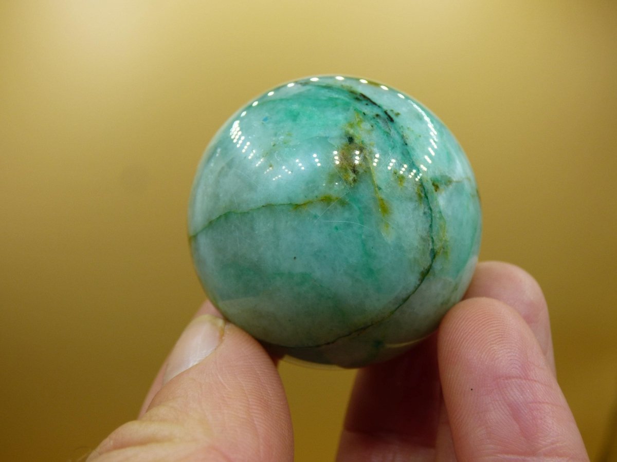 Chrysocoll Quantum Quattro AAA Sphere ~ Magische Edelstein Kugel Massage & Deko Crystal Meditation Heilstein Rarität Sammler Chrysokolla - Art of Nature Berlin