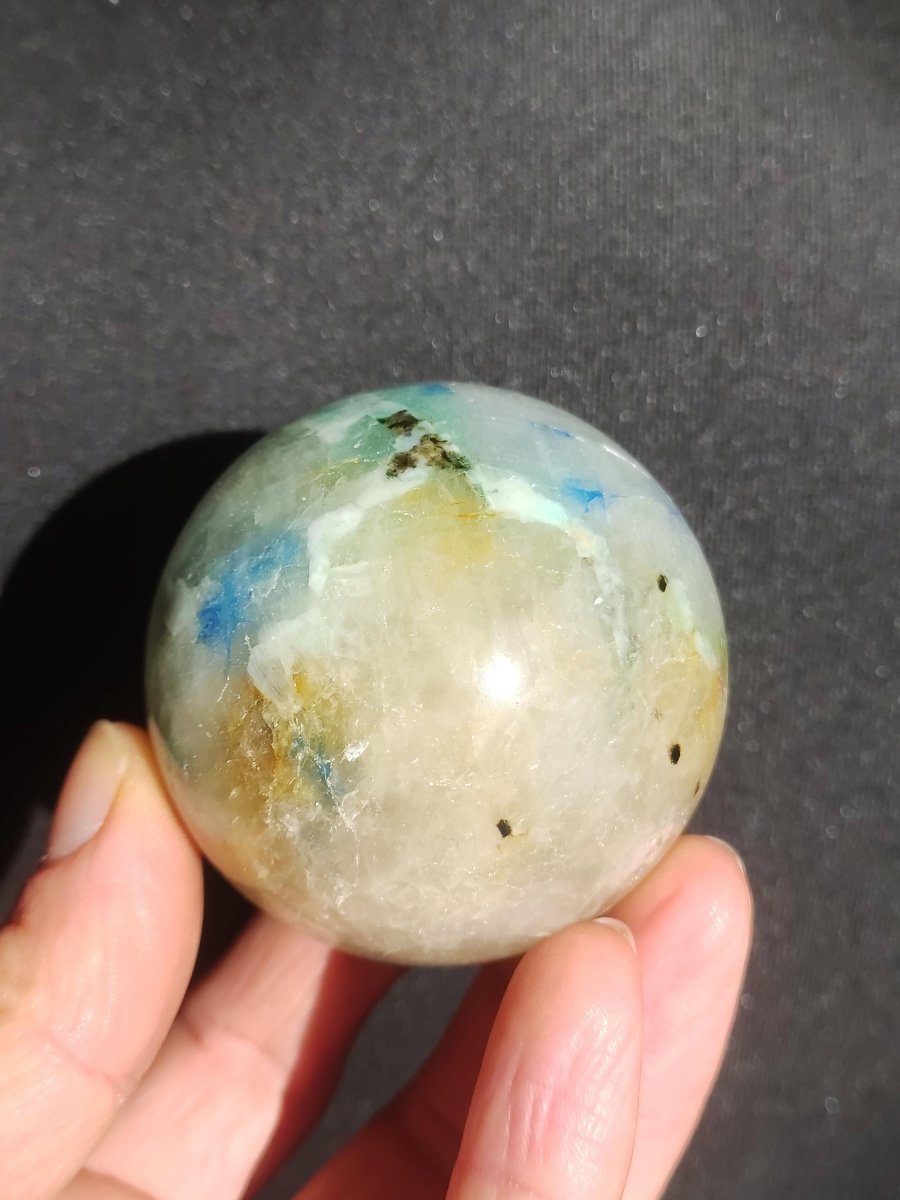 Chrysocoll Quantum Quattro AAA Sphere ~ Magische Edelstein Kugel Massage & Deko Crystal Meditation Heilstein Rarität Sammler Chrysokolla - Art of Nature Berlin