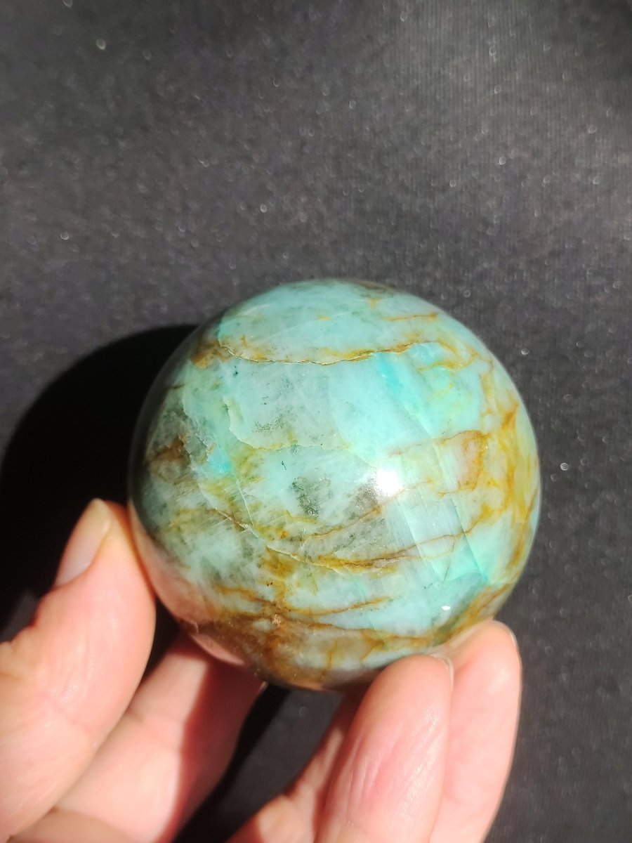 Chrysocoll Quantum Quattro AAA Sphere ~ Magische Edelstein Kugel Massage & Deko Crystal Meditation Heilstein Rarität Sammler Chrysokolla - Art of Nature Berlin