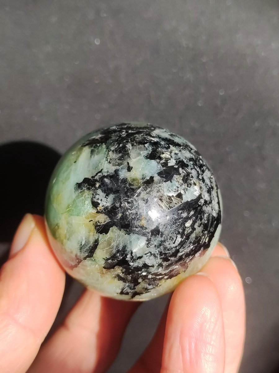 Chrysocoll Quantum Quattro AAA Sphere ~ Magische Edelstein Kugel Massage & Deko Crystal Meditation Heilstein Rarität Sammler Chrysokolla - Art of Nature Berlin